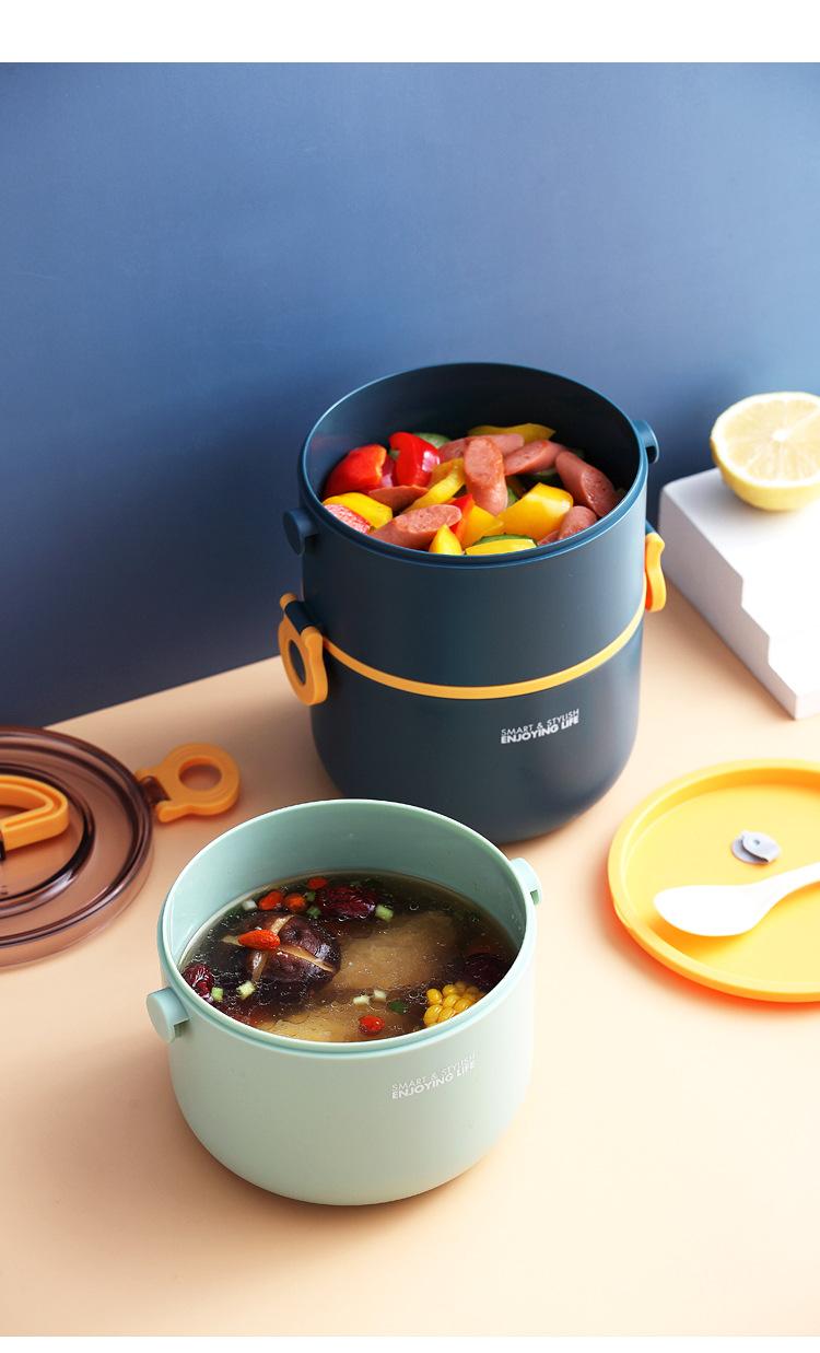 xc469-470托里奥折叠提手圆形塑料单双层饭盒_15.j