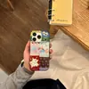 Funda para Teléfono de Estilo Coreano Popular con Parches Florales Pequeños y Temática de Perros Adecuada para Apple 17 Pro Max iPhone 16 Linda 15 Funda Dura