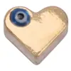 Accesorios Casuales DIY Corazón de Melocotón Corazón Colgante Pequeño Perforado Aleación Galvanoplastia Joyería Collar Pulsera Cuentas Al por Mayor