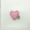 Horquilla de cuero con forma de corazón, color dopamina, con lazo, relleno de algodón tridimensional, para teléfono, decoración, accesorios con forma de corazón de melocotón