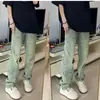 Jeans Americano Reto Retro 2024 para Mulheres, Calças Emagrecedoras para Figuras Baixas, Jeans Reto Lavado Flare Fashion