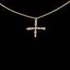 Collar de letras femenino europeo y americano ins collar de circonitas de oro de 18k diseño nicho cadena clavicular temperamento simple cadena de suéter
