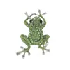 Broche Sapo Verde Totalmente Cravejado de Strass Broche de Animal Cartoon Unissex Feminino Festa Casamento Presente