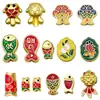 Ouro antigo ouro fosco peixe dourado grande carpa koi carpa vermelha contas espaçadoras diy colar pulseira de contas feito à mão acessórios de joias