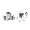 Tornillos de Tuerca de Cuatro Garras Empotrados para Muebles de Acero al Carbono Galvanizado M3M4M5M6M8M10 Tuerca de Brida Tuerca de Fijación