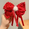 Pinza para el pelo de niña pequeña León Danzante Hanfu Borla Año Nuevo Accesorio para el pelo Peluca Princesa Lazo Adorno para el pelo Pinza para el pelo de niños