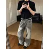 Moda Casual de Tendencia Estilo Japonés Transfronteriza Minimalista Nuevo Estilo Ins Harajuku Populares Pantalones de Mezclilla Versátiles Artísticos