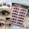 Pestañas Postizas Transfronterizas, Volumen Grande, Estilo Diente de León de Aspecto Natural, Pestañas Postizas Sin Pegamento, Maquillaje Delicado, Look Intenso, Adecuadas para el Trabajo Diario y Citas