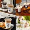 Adesivos Personalizados para Canecas de Café Etiquetas Adesivas Personalizadas Estilo Chinês Simples À Prova d'Água Autoadesivas Etiquetas para Garrafas de Bebida Atacado