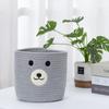 Cesta de armazenamento redonda feita à mão com desenho de urso, acabamento de mesa, cesta de armazenamento em estoque, geração 1451