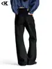 Jeans Rectos Retro Americanos 11KN para Hombre y Mujer Sueltos Simples Básicos Tendencia Callejera Casual Pantalones de Pierna Ancha