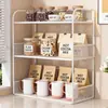 Estante de almacenamiento de escritorio, un imprescindible para organizar tu mesa de comedor: portavasos y portamugs, estante para tazas de té, estante de bocadillos de múltiples niveles para encimeras de cocina