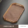 Bandeja Ovalada Marrón Plus para Manteles Individuales para Taza de Agua Doméstica Bandeja de Bambú Bandeja para Comidas Chinas Bocadillos Cuenco para Frutas Secas