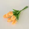 Borracha Macia Tulipa Única Flor Artificial Flor Falsa Decoração de Modelo de Casa Sala Decoração de Casamento Hotel