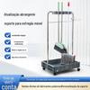 Suporte removível para esfregão suporte para vassoura e esfregão aço inoxidável de piso ferramentas de limpeza escolar armazenamento suporte com drenagem
