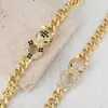 Pulsera de color dorado que no se decolora, estilo hip-hop europeo y americano, personalidad exagerada, cabeza de guepardo con microincrustaciones de circonita, anillo de mordida, pulsera, venta caliente transfronteriza