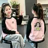 Camiseta Térmica de Manga Larga con Bloques de Color para Niñas Ropa de Otoño 2026 Nuevo Ropa Interior Cálida de Otoño/Invierno Top Interior
