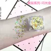 Chica Sirena Polvo de Escamas de Pez Estrella y Luna Flash de Actuación Flash de Escenario Maquillaje Chica Suave COS Aplicar Gel para Uñas