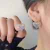 Pendientes de Flor de Cuatro Hojas Microincrustados, Ganchos Pequeños Estilo Chanel, Pendientes Versátiles Franceses, Regalo para Mujer, Pasadores de Oreja de Plata 925