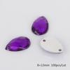 Pegatina de diamante de imitación de cristal acrílico de 8-13 mm, hecha a mano, para accesorios de ropa, cosida a mano, con taladro de garra, bolsa de material.