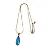 Colar Novo Estilo para Mulheres, Nicho de Luxo Leve, Gota d'Água, Não Desbota, Corrente Longa para Clavícula, Corrente de Suéter Outono e Inverno, Corrente de Pescoço, Clavícula