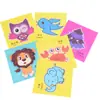 Corte de Papel para Bebé Dibujo Animado Animal Línea de Papel Origami Educación Temprana Manualidades para Niños DIY Papel de Color Creativo