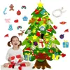 Árboles de Navidad de Fieltro Transfronterizos, Varios Tipos de Adornos Colgantes Navideños Hechos a Mano para Niños, Árboles de Navidad de Tela No Tejida