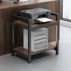 Armário de armazenamento para impressora pequeno apartamento prateleira de mesa de escritório estante de armazenamento móvel de piso suporte para gabinete de computador