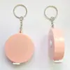 Mini Trena Redonda de Desenho Animado, Trena Portátil Multifuncional para Medir Medidas Corporais, Régua Macia, Trena para Medir Roupas, Trena Chaveiro para Uso Doméstico