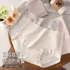 Ropa Interior de Encaje Jacquard Francés para Mujer, Transpirable y Amigable con la Piel, Hecha de Seda de Morera Antibacteriana 7A, Braguitas Sin Costuras de Lujo Ligero de Cintura Media