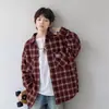 Chaqueta de Otoño para Niños 2026 Nuevo Estilo Coreano Camisa de Otoño a Cuadros para Niños Mayores, Camisa de Calle para Primavera y Otoño