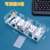 Caja de Almacenamiento de Cables de Datos con Compartimentos, Caja de Carga Transparente para Cables de Auriculares, Caja de Almacenamiento de Escritorio Transparente de Acrílico