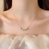 Estilo Nuevo Otoño e Invierno Dos Usos Cadena para Clavícula Corazón de Melocotón Collar de Corazón Rojo Trébol de Cuatro Hojas para Mujer Collar de Celebridad de Internet