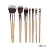 Novo Conjunto de Pincéis de Maquiagem para Iniciantes com Cerdas Macias Café com Leite Conjunto de Pincéis com Cerdas Macias Pincel de Base Cauda de Peixe Pincel de Sombra para Olhos Pincel de Delineador Pincel para Contorno do Nariz