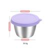 Molheira de Aço Inoxidável Transfronteiriça 1,6/2,4oz Recipiente para Molho de Salada com Tampa de Silicone Multicor, Recipiente Selado e Portátil para Conservação da Frescura