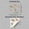 Brup Aplicación Floral Rosa Estilo Francés Lavabo Gabinete de Baño Azulejo Calcomanía Decorativa de Pared Estilo Crema Hs5467C