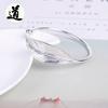 Pulsera de Plata de Ley 925 con Forma de Bambú, Abertura Alta, Simple, Hojas, Hoja de Arce, Regalo para Hombre y Mujer, Pareja