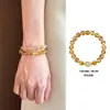 "Luz Flutuante e Aura Espiritual" Cristal Amarelo Torre Natural, Cristal de Cabelo Dourado, Pulseira de Cristal, Cristal Amarelo para Atrair Riqueza e Boa Sorte, Pulseira Simples