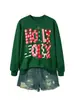 Amazon wish estación independiente moda casual para mujer sudadera a cuadros holly jolly lunares rayas de estrella