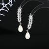 925 prata agulha orelha de trigo elegante tassel brincos versão coreana feminina 2022 Nova celebridade da Internet personalizado all-match brincos elegantes