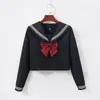 Entrega de texto cifrado uniforme jk conjunto completo de tres negro escolar para el sentido del estilo académico falda jk genuina original vestido de marinero falda plisada
