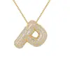 Collar Nuevo Estilo Europeo y Americano 2024 con Incrustaciones Collar de 26 Letras Burbuja Moda para Mujer Regalo de Cumpleaños Joyería