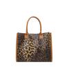 Bolso Tote de Gran Capacidad con Estampado de Leopardo para Mujer 2024 Nueva Moda de Otoño e Invierno Bolso de Hombro para Viajar Moda Retro Bolso Sobaco