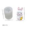 Molde de Silicone Fondant Formato Coelho Fofo Desenho Animado, Molde para Assar Chocolate Mousse Coelho Branco Pequeno