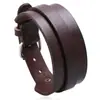 Pulseira Retrô Simples de Couro Genuíno Europeia e Americana Mais Vendida Transfronteiriça Joias Masculinas Moda Versátil Punk Rock Pulseira de Couro