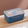 Lonchera Estilo Japonés Bento, Aptas para Microondas, Lonchera Portátil para Estudiantes y Trabajadores de Oficina, Lonchera para Ensaladas, Caja Compartimentada para Mantener Fresco