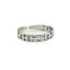 Anillo geométrico simple anillo entrelazado tamaño de apertura acero inoxidable acero inmarcesible anillo cuadrado para mujer