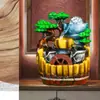 Fonte de Água de Mesa Sala de Estar Moinho de Vento Ornamento de Escritório Paisagem Cenário Ornamento Presente de Inauguração Casa Nova