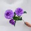 Crisântemo de bola simulado 3 cabeças fragrância suave favo de mel pingue-pongue crisântemo flor artificial falsa arranjo de casamento ornamentos de mesa adereços de fotografia