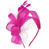 Popular Faixa de Cabeça para Noiva da Amazon Headdress de Renda e Penas Chapéu para Corridas de Cavalo Headdress de Performance para Chá da Tarde de Senhoras